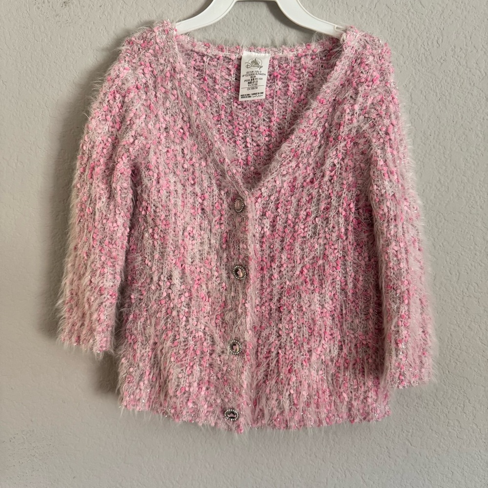 Disney Princess Pink Knit Kids Cardigan
